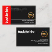 Strickende Red Box Sharp White Lines Trucker Visitenkarte (Vorne/Hinten)