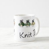 Strickende Schafe, Spaß-Weiß 11-Unze-klassische Kaffeetasse (VorderseiteRechts)