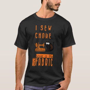 Strickende schwarze Katze nähen, damit ich nicht d T-Shirt