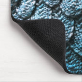 Strickende Thema-Mausunterlage - blaue Mousepad (Ecke)