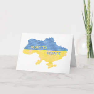 Strickende ukrainische Staatskarte Text Ruhm der U