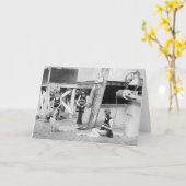 Strickende Venedig-Leibwächter, frühe 1900s Karte (Gelbe Blume)