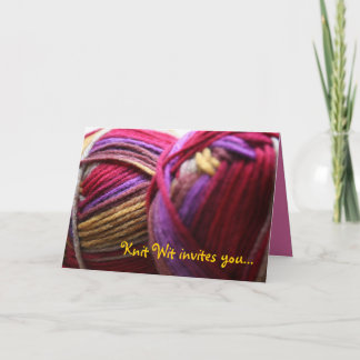 Strickende Verein-Einladung Einladung