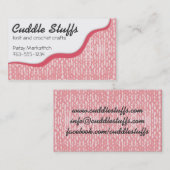 Strickende Visitenkarte (Vorne/Hinten)
