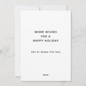 Strickende Weihnachtskarte Feiertagskarte (Rückseite)