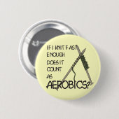 Strickender Aerobics Button (Vorne & Hinten)