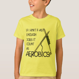 Strickender Aerobics T-Shirt