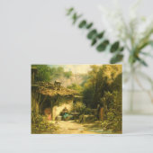 Strickender Einsiedler - Spitzweg Postkarte (Stehend Vorderseite)