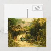 Strickender Einsiedler - Spitzweg Postkarte (Vorne/Hinten)