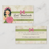 Strickender Häkelarbeitball des niedlichen Visitenkarte (Vorne/Hinten)