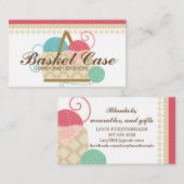 Strickender Häkelarbeitgarnkorb macht Hobbys in Visitenkarte (Vorne/Hinten)