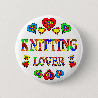 Strickender Liebhaber Button