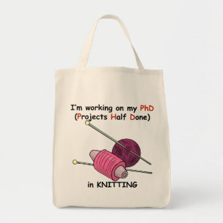 Strickender PhD Tragetasche