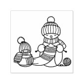 Strickender Schneemann Permastempel (Design)