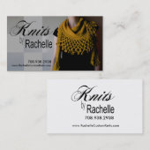 "Strickender" Strick, Häkelarbeit, handgemacht, Visitenkarte (Vorne/Hinten)