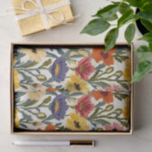 Strickendes botanisches Muster Pastell-Farben im V Seidenpapier (Geschenk)