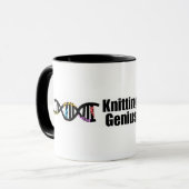 Strickendes Genie Tasse (Vorderseite Links)
