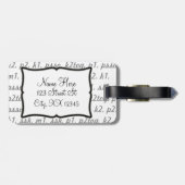 Strickendes Gepäckanhänger (Rückseite horizontal)