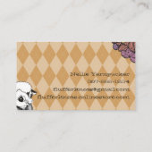 Strickendes Häkelarbeitgarn der niedlichen Visitenkarte (Rückseite)