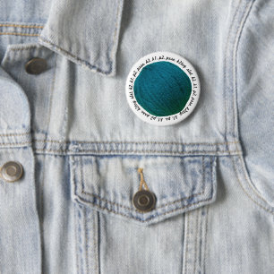 Strickendes Jargon-Garn-Ball-aquamarines Handwerk Button