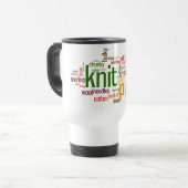 Strickendes Lexikon - Wörter für Stricker! Strick Reisebecher (Vorderseite Links)
