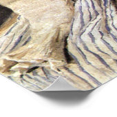 Strickendes Mädchen Knitting Girl Poster (Ecke)