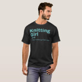 Strickendes Mädchen - Stricken T-Shirt (Vorne ganz)