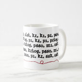 Strickendes Muster-Anweisungs-Garn-Ball-Rot Kaffeetasse (VorderseiteRechts)