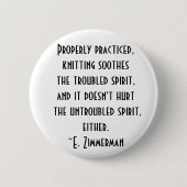 strickendes Zitat Button (Vorderseite)