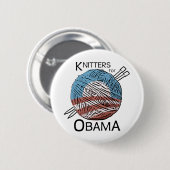 Stricker für Obama-Knopf #1 Button (Vorne & Hinten)