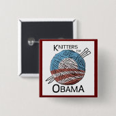 Stricker für Obama-Knopf #3 Button (Vorne & Hinten)