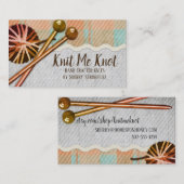 Stricker-Geschäftskarte des Garns der strickenden Visitenkarte (Vorne/Hinten)