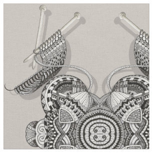 Stricker-Paradies-Gekritzel-Kunst Stoff