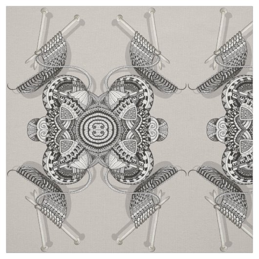 Stricker-Paradies-Gekritzel-Kunst Stoff (Muster)