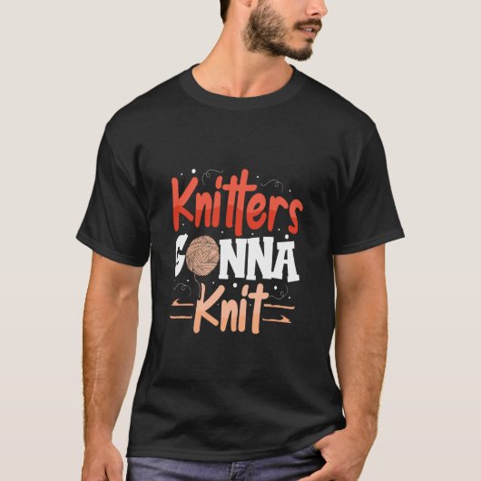 Stricker werden stricken - Häcker häkeln Stricken T-Shirt (Vorderseite)