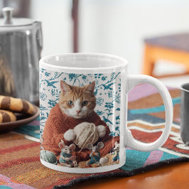 Strickerei für Crochet Cat and Mouse Kaffeetasse