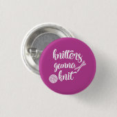 Strickerin Strickt Geschenk Pin Button (Vorne & Hinten)