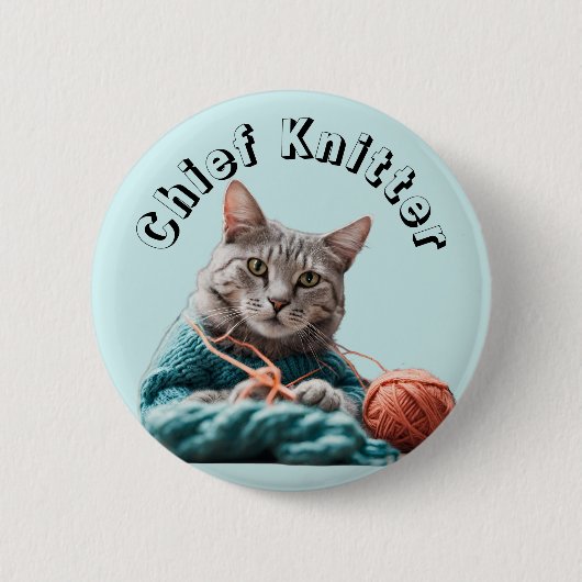 Strickermeister für Strickkatzenwolle Button (Vorderseite)