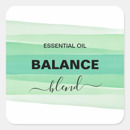 Strickfarbene grüne Roller Flaschenetiketten Quadratischer Aufkleber (Vorderseite)