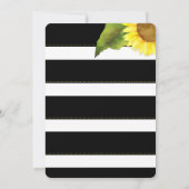 Strickfarbene Sonnenblumendusche Einladung (Rückseite)