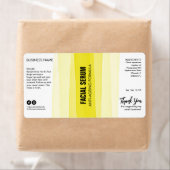 Strickfarbener gelber Tropfer Flasche Serumetikett (Insitu)