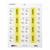 Strickfarbener gelber Tropfer Flasche Serumetikett (Vorne)