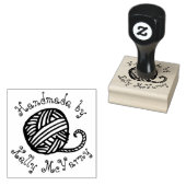 Strickfaser handgefertigt mit Liebe Briefmarke Gummistempel (Stempel)