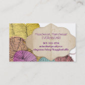 Strickfaser-Visitenkarte Visitenkarte (Rückseite)