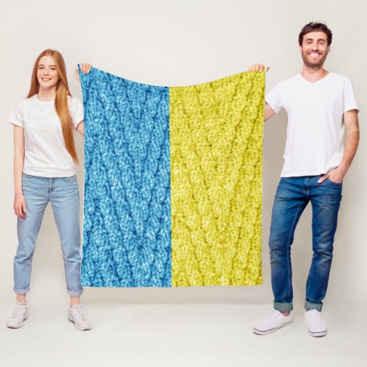 Strickflagge in der Ukraine Fleecedecke (Beispiel)