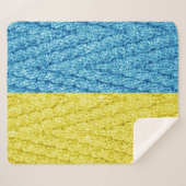 Strickflagge in der Ukraine Sherpadecke (Vorderseite (Horizontal))