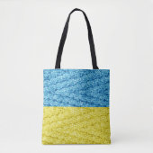 Strickflagge in der Ukraine Tasche (Vorderseite)