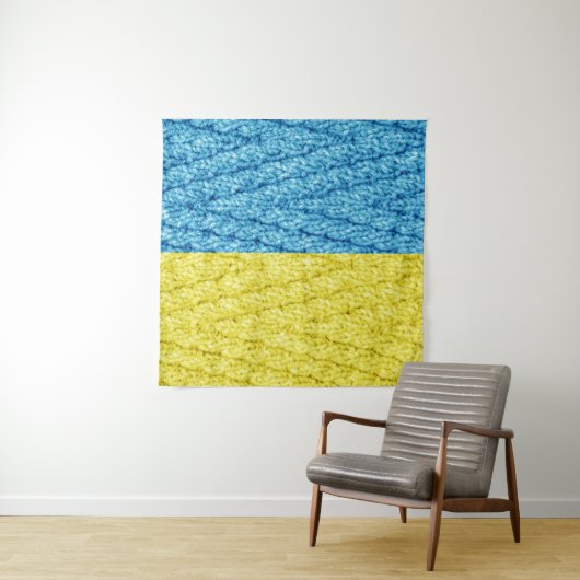 Strickflagge in der Ukraine Wandteppich (Beispiel)