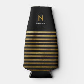 Strickflasche cooler mit Namen Flaschenkühler (Vorderseite)