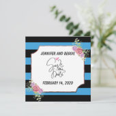 Strickfloral Save the Date (Stehend Vorderseite)